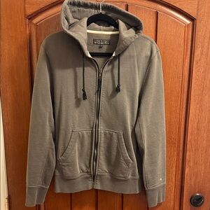 rag & bone Men's Blue Gray Speckeled Zip-Up Hoodie Mens Small